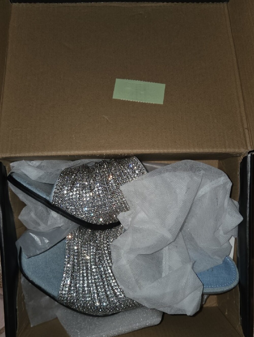 Fashion Nova Silver Heeled Mule Georgia-105